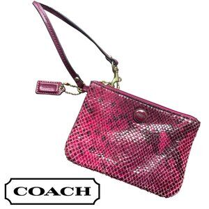 COACH | GUC Vintage Pink Snakeskin Wristlet